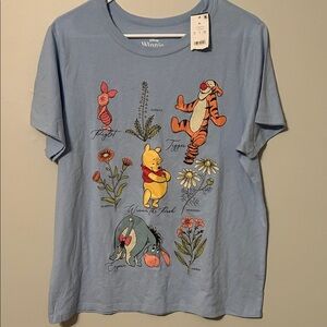 Disney Winnie the Pooh Light Blue woman’s  Tee. XL. NWT